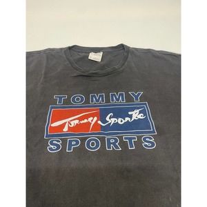 VTG Tommy Sports T-shirt Short Sleeve Black XXL Men's A52